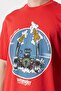 Loose Fit Relaxed Cut 100% Cotton Crew Neck Red T-Shirt - 5