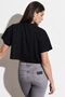 Loose Fit Comfortable Cut 100% Cotton Crew Neck Black T-Shirt - 5