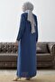 Ferace with Pearl and Stone Detail on the Sleeves - Indigo - 5