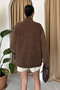 Women's Plush Teddy Fleece Cardigan with Zipper - 4