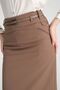 Gabardine Fabric Long Pencil and Skirt - Hidden Pocket - 2