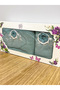 3D Flower Embroidered Boxed Dowry 1 Piece 50x90 Hand Face Towel 1 Piece 30x50 Kitchen Towel