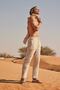 Beige Muslin Linen Trousers - 7