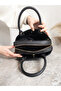 Anthracite Handbag with Tassel Detail and Strap - 5