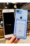 Lilac Transparent Silicone Case with Card Pocket for iPhone 7 Plus - 7