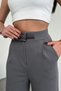 Women's Gray High Waist Lycra Flexible Velcro Closure Pleated Comfortable Fit Palazzo Pants - 6