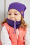 Baby Girl Child Purple Rope Detailed Hat Beanie Neck Collar Set Comfortable 100% Cotton Camisole Domestic - 7