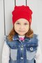 Baby Girl Child Red String Hat Beanie Neck Collar Set Comfortable 100% Cotton Camisole Domestic - 8