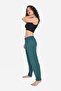 Women's Green Cuffed Viscose Pajama Bottoms - 2