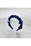 Satin Navy Blue Gathered Hair Crown