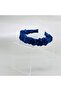 Satin Navy Blue Gathered Hair Crown - 2