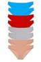 8 pieces super eco set Stretch Fabric women's slip panties red skin gray blue