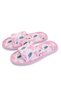 Woman's White Flamingo Patterned Open Front Soft Sole House Slippers - 3