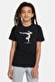 Unisex Kids Black Silhouette Gymnastic Printed T-shirt