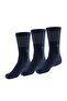 Odor-Free Socket Men's Navy Blue Silver Socks Pack of 3