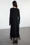Black Skirt Tulle Detail Knitwear Dress Tctaw25Eb00038 - 5