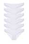 6 Pieces Super Eco Set Lycra Women's Slip Panties White