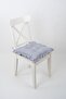 Fancy Ruffled Puffy Gray Chair Cushion with Laces 42X42Cm