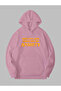 Three Thread Anxiety Printed Unisex Pink Kangaroo Pocket Hooded Sweatshirt Hoodie