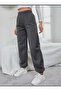 Anthracite 3 Thread Winter Sweatpants - Cotton and Elastic Jogger Leg - 3