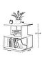 Stylish Cherry Asymmetrical Side Table with Storage - 3