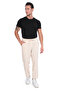 Men's High Thin Summer Waist Casual Loose Cotton Slouchy Fit Basic Elastic Waist Ankle Length Pants