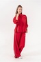 Flexible Soft Textured Wide Leg Zippered Tracksuit Set - Girl - 2