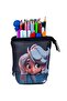 Pencil Case Telescopic Cool Girl Vegan Leather (Pen Holder and Makeup Bag) - 5