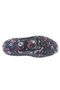 Women's Black Floral Rubber Shoes - 3