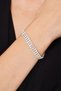 Women's Blancos Model Pearl and Zircon Stone Silver Waterway Necklace Necklace Bracelet Combination Jewelry Set - 3