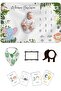 Baby Gift Monthly Memory Blanket (150X100Cm), Memory Cards, Baby Bib, Newborn Gift Set
