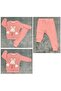 New Season 2 Piece Embroidered Girl's Set with Rabbit Pockets - 4