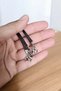 Leather Rubber Necklace Cord Jewelry Cord Ready-To-Use Necklace Cord with Parrot Clip 56 cm 3 Pieces Leather Rubber Necklace Cord - 7