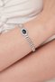 Women's Black Stella Model Zircon Stone Silver Evening Dress Casual Party Prom Date Combination Bracelet - 7