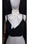 Luda Multifunctional Chiffon Kerchief Scarf Neck Tie 150*3 Off White - 2
