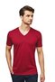 Men's Cotton V-neck Short Sleeve Colorful T-shirt -422 - 4