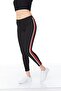 Women's Cotton Side Red Stripe Ankle Length Oversized Lycra Sports Tights -4078 - 2