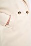 Women's Cream Fur Oversize Short Cashmere Coat / Sevde Ugur - 3