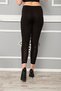 Women's Cotton Ankle Length Black Lycra Leggings with Tulle Detail on the Back - 4904