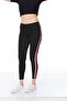 Women's Cotton Side Red Stripe Ankle Length Oversized Lycra Sports Tights -4078 - 4