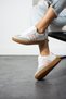 Women's White Powder Sneaker Sports Shoes Es102 - 4
