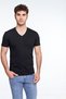 Men's Cotton V-neck Short Sleeve Colorful T-shirt -422 - 4