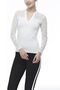 Women's Modal V-neck Long Sleeve Lace Lycra Top - 2233