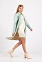 Women's Mint Water Green Long Cashmere Coat / Collection - 3