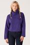 Regular Fit Normal Cut Turtleneck Purple Knitwear Sweater