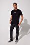 Loose Fit 100% Cotton Crew Neck Black T-Shirt - 4