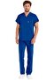Men's Cobalt Blue Lycra Thick Fabric - Surgical Doctor and Nurse Jersey Set - 4