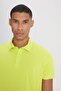 Regular Fit Regular Cut Polo Collar 100% Cotton Yellow T-Shirt - 4