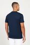 Men's Navy Blue-Navy Blue 2-Piece V-Neck 100% Cotton Slim Fit Slim Fit Basic T-Shirt - 6