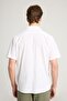 Relaxed Fit Wide Cut Short Sleeve 100% Cotton Broken White Shirt - 5